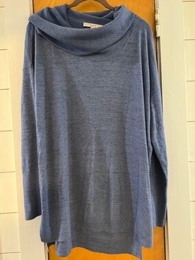 LOFT Slate Blue Cowl Neck Women's Sweater Size XXL